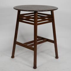  Shapland Petter Shapland Petter An Arts Crafts Oak Side Table with a Hammered Copper Top - 4186088