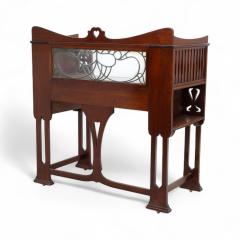  Shapland Petter Shapland Petter Arts Crafts Mahogany Desk with a Pierced Heart to the Top - 4185913