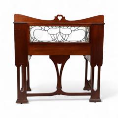 Shapland Petter Shapland Petter Arts Crafts Mahogany Desk with a Pierced Heart to the Top - 4185915