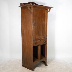  Shapland Petter Shapland Petter Arts Crafts Oak Cabinet with Beaten Copper Handles Hinges - 4185868