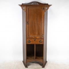  Shapland Petter Shapland Petter Arts Crafts Oak Cabinet with Beaten Copper Handles Hinges - 4185869