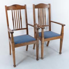  Shapland Petter Shapland Petter a Good Quality Set of Six Arts Crafts Oak Dining Chairs - 4185893