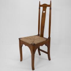 Shapland Petter Shapland Petter a Pair of Arts Crafts Oak Dining Chairs with Pierced Hearts - 4185864