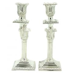  Sheffield Old Sheffield English Plate Piano Candlestick - 2717039