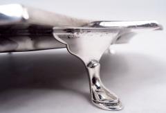  Sheffield Traditional English Georgian Square Cartouche Salver Tray 1930 - 4542764