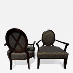  Sherrill Furniture Co Pair of Modern Sculpted Style Bergeres by Sherrill Furniture - 4526793