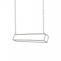  Shimell Madden Shimell Madden Matte Silver Horizontal Bar Necklace - 4779907