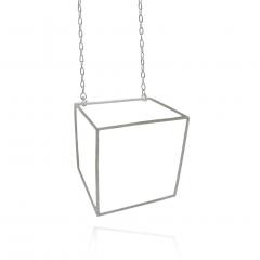  Shimell Madden Shimell Madden Matte Silver Large Cube Necklace - 4743230
