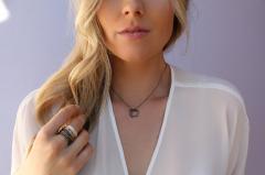  Shimell Madden Shimell Madden Oxidized Silver Small Cube Necklace - 4743232
