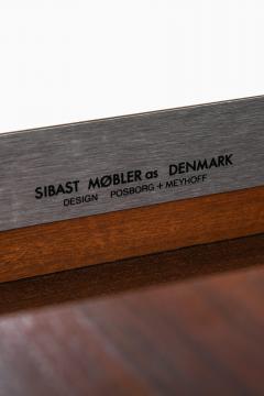  Sibast M bler Executive Desk in Rosewood and Steel by Posborg Meyhoff 1970s - 4399643