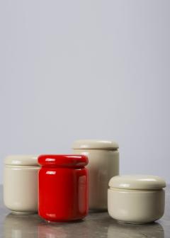  Sicart Set of Four Glazed Ceramic Boxes by Angelo Spagnolo for Sicart - 4724239