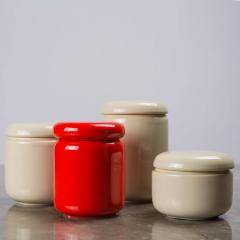  Sicart Set of Four Glazed Ceramic Boxes by Angelo Spagnolo for Sicart - 4724240