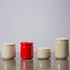  Sicart Set of Four Glazed Ceramic Boxes by Angelo Spagnolo for Sicart - 4724241
