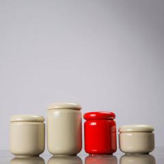  Sicart Set of Four Glazed Ceramic Boxes by Angelo Spagnolo for Sicart - 4724242