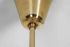  Sieva OY Brass and Glass Ornamental Chandelier by Siev Oy Finland 1950s - 4556370