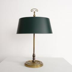  Sieva OY Elegant Mid Century Table Lamp Brass Green Painted Metal Siev Finland 1960s - 4581521