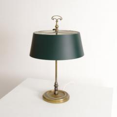  Sieva OY Elegant Mid Century Table Lamp Brass Green Painted Metal Siev Finland 1960s - 4581528