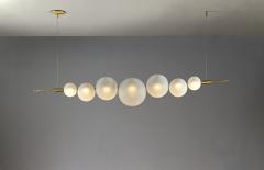  Silvio Mondino Studio D ry Satin Hand Crafted Brass Chandelier with Murano Glass dimmable LED light - 4491916