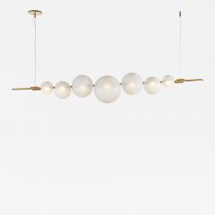  Silvio Mondino Studio D ry Satin Hand Crafted Brass Chandelier with Murano Glass dimmable LED light - 4492071