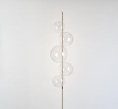  Silvio Mondino Studio Grandine Five Lights Contemporary Floor Lamp Brushed Brass Blown Glass - 2008396