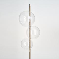  Silvio Mondino Studio Grandine Three Lights Aged Brushed Brass Minimal Sculptural Floor Lamp - 2011297