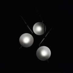  Silvio Mondino Studio Nuvola BOLD One Light Pendant Stardust White Blown Glass Leather Brass - 2008424