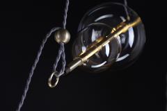  Silvio Mondino Studio Trapezi Five Lights Neutral Shades Contemporary Pendant Chandelier Brass Glass - 2111131