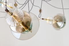  Silvio Mondino Studio Trapezi Seven Lights Chandelier in Brass Murano Glass LED Dimmable - 4470797
