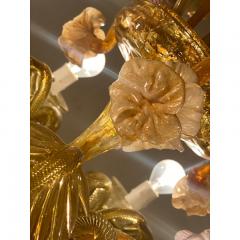  SimoEng 1970s Italian Style Murano Glass Multicolors With Flowers Chandelier - 3607039