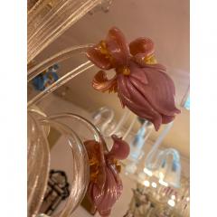  SimoEng 1970s Italian Style Murano Glass Multicolors With Flowers Chandelier - 3607062