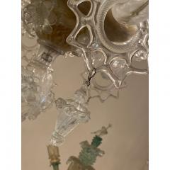  SimoEng 1970s Italian Style Murano Glass Transparent Chandelier - 3607104