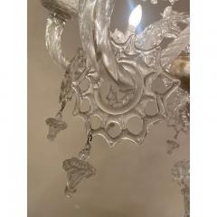  SimoEng 1970s Italian Style Murano Glass Transparent Chandelier - 3607108