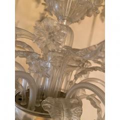  SimoEng 1970s Italian Style Murano Glass in Transparent Chandelier - 3606978