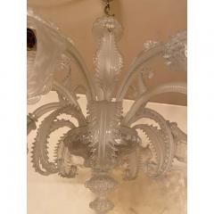  SimoEng 1970s Italian Style Murano Glass in Transparent and Sand Chandelier - 3606950