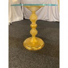  SimoEng 1980s Venetian Gold Rostrato Murano Glass Attributed Coffee Table - 3542662