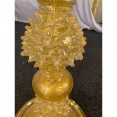  SimoEng 1980s Venetian Gold Rostrato Murano Glass Attributed Coffee Table - 3542664