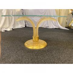  SimoEng 1980s Vintage Gold Torciglione Murano Glass Attributed Coffee Table - 3542681