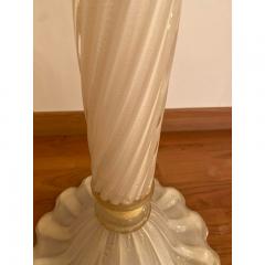  SimoEng 1990s Italian Venetian White and Gold Murano Glass Style Coffee Table - 3599154