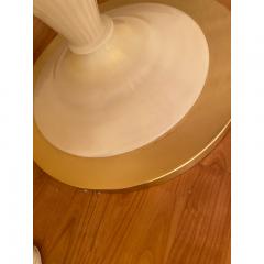  SimoEng 1990s Italian Venetian White and Gold Murano Glass Style Coffee Table - 3599179