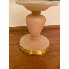  SimoEng 1990s Italian Venetian White and Gold Murano Glass Style Coffee Table - 3599183