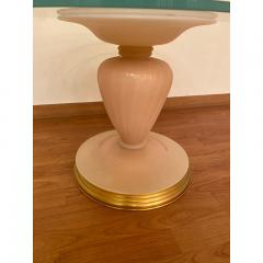  SimoEng 1990s Italian Venetian White and Gold Murano Glass Style Coffee Table - 3599189