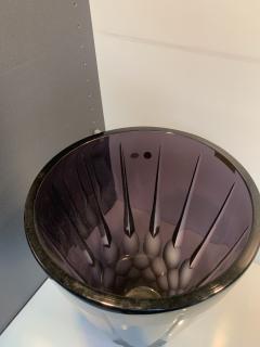  SimoEng 2020s Italian Violet Crystal Handmade Cut Vase - 2827807