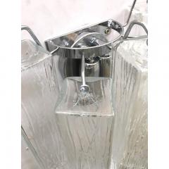  SimoEng 21st Century Clear Squared Murano Glass Wall Sconces - 3634520