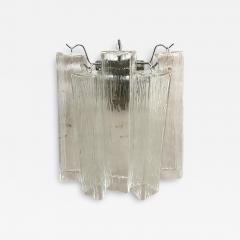  SimoEng 21st Century Clear Squared Murano Glass Wall Sconces - 3635916