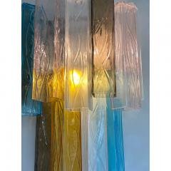  SimoEng 21st Century Multicolored Squared Murano Glass Wall Sconces a Pair - 3520159