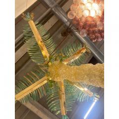  SimoEng 70s Vintage Palm Murano Glass Floor Lamp - 3606919
