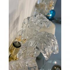  SimoEng A Pair of Contemporary Transparent Lingue Murano Glass Wall Lamp - 4028682