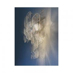  SimoEng A Pair of Contemporary Transparent Ricci Murano Glass - 3233324