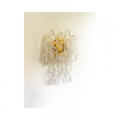  SimoEng A Pair of Contemporary Transparent Ricci Murano Glass - 3233327