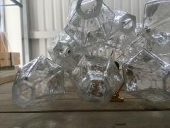  SimoEng A pair of 2 Murano Glass poliedri wall sconce with a gold - 3125373
